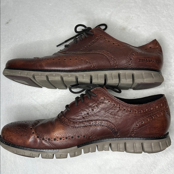 Cole Haan Men’s Grand Zero Dark Brown Leather Oxfords 11 - Picture 9 of 12